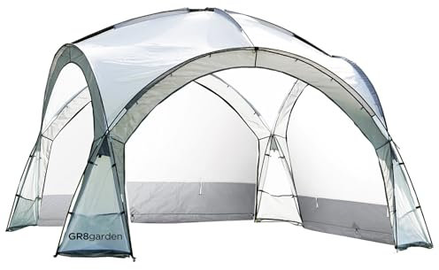 Gr8 Garden Dome Event Shelter Waterproof Gazebo UV Protection Party Camping Festival Beach Tent Hot Tub Pool Canopy Shade With Side Walls 3.5m x 3.5m