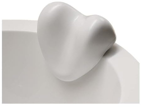 Suixtil Herzförmiges Badewannenkissen für Nacken und Rücken Badezimmerprodukte, Ergonomisches Home Spa Kopfstütze Rückenlehne Kissen(Weiß)