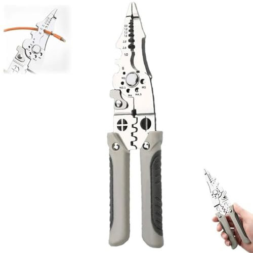 2pcs Multifunctional Wire Stripper Cutter - Portable Wire Stripping Tool,Professional Electrical Wire Stripping Pliers, Quick Strip Wire Stripping Pliers Electrical Wire Cutter for Electricians
