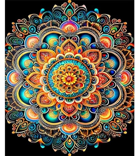 QiHon Diamond Painting Erwachsene, Mandala 5D Diamant Painting Bilder DIY Round Full Drill Diamant Malerei Set für Wand Dekoration Geschenke 40x50 cm