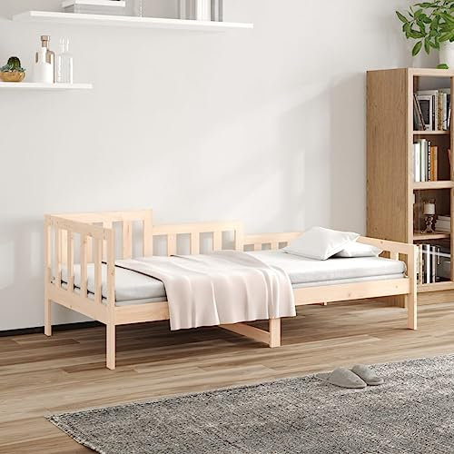 LAPOOH Tagesbett 90x200 cm Massivholz Kiefer, Schlafsofa, Daybed, Bettsofa, Sofa Bed, Sofabett, Schlafcouch, Jugendbett, Bettgestell, Bettcouch - 820726