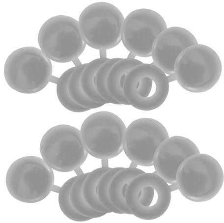 FELTECHELECTR 100pcs Plastic Flip Covers for Screws Hinged Screw Caps Dustproof Covers for Furniture Decoration Light Grey