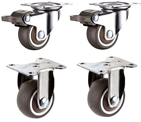 TPE-Synthesekautschuk-Rollen, Universalrad und Richtungsrad, Super-Mute-Trolley-Rollensatz für Möbelbeschläge, 4-TLG.