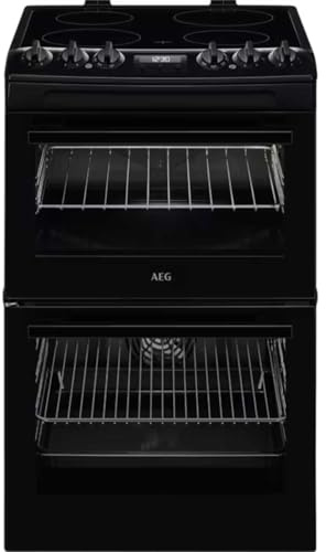 AEG CCX1530ACB Double Oven Electric Cooker with Ceramic Hob - Black - A/A Rated