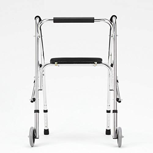 Leicht verstellbare Gehhilfe Medizinisches, fahrbares Sitzen Gehhilfe Aluminiumlegierung Old Walker Folding Four-Foot Trolley