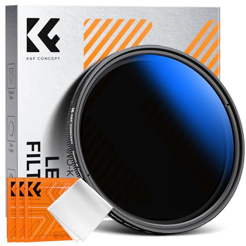 K&F CONCEPT Filtre 82mm ND2-400et Black Diffusion 1/4 2 en 1 et 3 Chiffon | Nano-revêtement,Verre optique japonais,Solide,Cadre CNC Antidérapant,K Série,FB306