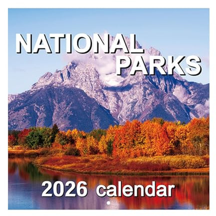 2026 Wandkalender - Nationalparks Jahresplaner 2026 Wandplaner - Monatsplaner mit linierten Blöcken Januar bis Dezember für Organisation Planung