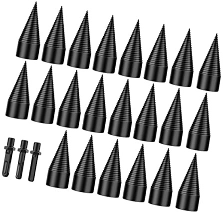 WOONEKY 1 Set Log Splitter Drill Bit Tool High Speed Steel Woodworking Kit for Splitting Firewood Compatible with Electric Drills for Home Farm Camping and Outdoor Use