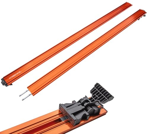 O'SKOOL 2540mm (100 Inch) Straight Edge Clamp Guide Rail | Aluminum Extendable Circular Saw Guide Compatible with Routers and Jigsaws | Precision Saw Track with Quick Clamp