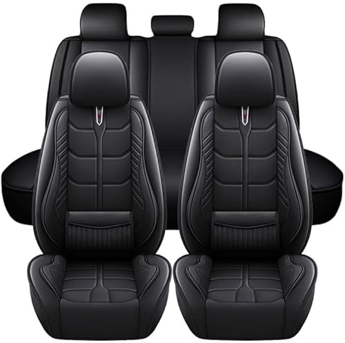 XJQHK Voiture Ensembles Complet Housse Siege pour Mazda 2 Type DE/DJ/XP21/DY 2008-2023, Protecteur de Siège Respirant Imperméable Avant Arrière Protecteur Accessoire,D-Black