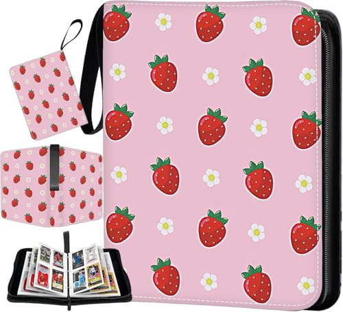 Kartenalbum 50 Seiten, Kapazität 400 Karten Sammelkartenalbum, Kartenordner, Kartenmappe, Booklet Tragbarer, wasserdichter PU-Kartenhalter, Kartensammelheft, Geschenk für Kinder