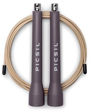 PICSIL - Profi Springseil ABS, Verstellbares Speed Rope aus Stahl, Ergonomische Anti-Rutsch-Griffe, für Cross Training, Fitness und Double Unders