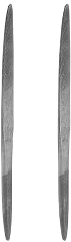 sourcing map 2 limas de escofina de madera de 12,5 x 250 mm, multifuncionales, cónicas planas y semicirculares, para moler, pulir, grabar, metal, vidrio, madera, piedra