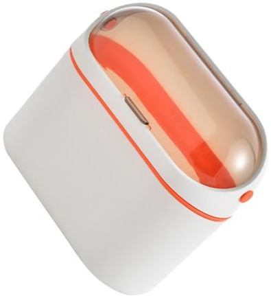 NUOBESTY Bidone della Spazzatura da Cucina Coperchio Ribaltabile, Cestino Appeso Compatto, Contenitore per Rifiuti Domestici da Tavolo per Ufficio e Bagno