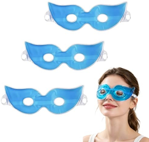 3 Stück Augenmaske Kühlend,Augen Gel Maske Set, Augen Kühlpads Wiederverwendbare,Kühlmaske für Kopfschmerzen,Migräne und geschwollene Augen für Geschwollene und Müde AUGEN, Augenringe, Migräne