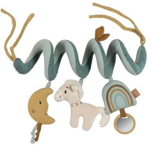 Fehn Activity-Spirale Pferd – Motorikspielzeug mit Lernfunktionen | Zum Berühren, Fühlen und Spielen – für zu Hause und unterwegs – für Babys ab Geburt