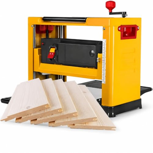 Electric Wood Planer 2000W, 8000RPM Hand Planer with Adjustable Angle and 0-3mm Depth for Woodworking DIY Projects