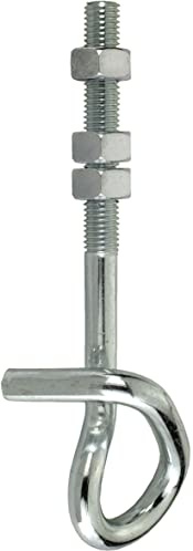 Connex Sicherheits-Schaukelhaken – 1 Stück – verzinkt – M12 x 250 mm | Mit metrischem Gewinde – 200 Kg Tragkraft – Gerüst-Haken – Luftschaukel-Haken – Gautsche – Hutsche – verzinkt