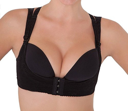 Boolavard Oktoberfest Dirndl Push-Up BH Büstenhebe Schwarz/Hautfarben Gr. S-XXL.