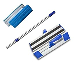 balai à plat microfibre pour nettoyage des sols parquets flottants, carrelage, lino, marbre...