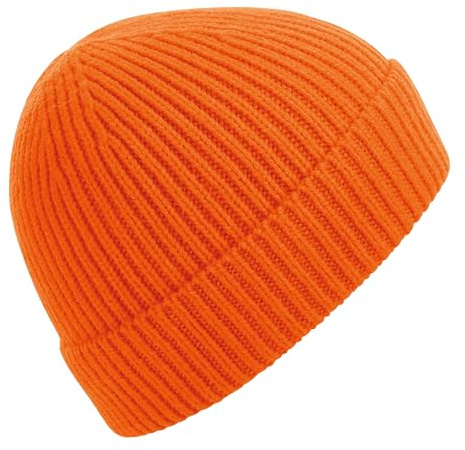 Beechfield Engineered Knit Ribbed Beanie - Orange