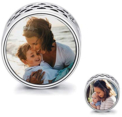 LONAGO Personalisierte Foto Charm 925 Sterling Silber Benutzerdefinierte Bilder Europäische Perlen Charm Fit Armband