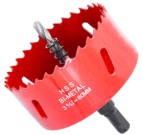 80mm Hole Saw LAIWEI Hole Cutter,For Drilling Wood, Aluminum Profiles,PVC and Other Materials(3-5/32(80mm))…