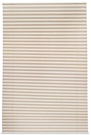 Amazon Basics Plissee-Rollo ohne Zugkette, ohne Bohren, 70 x 130 cm, Cremefarben