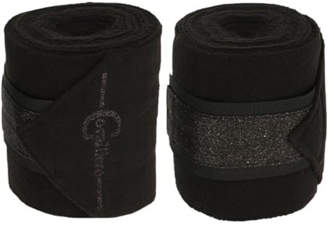 Covalliero Fleece-Bandage Empara, Black, 4 STK.