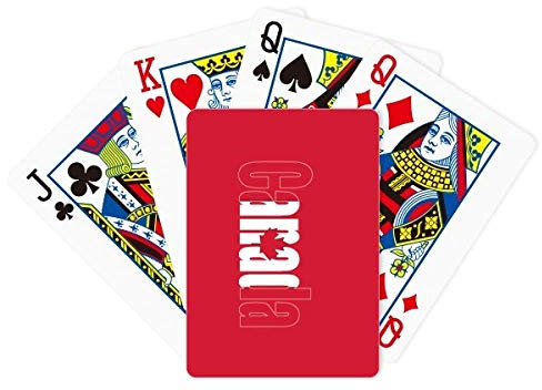 Canadá País Bandera Nombre Póker Jugando Tarjeta Mágica Divertida Juego de Mesa