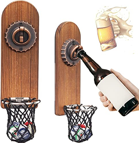 ZONSUSE Abrebotellas Magnético, Abridor Cerveza Pared Extraíble, Abridor de Botellas Personalizado Accesorios de Cerveza Decoración de Bar Regalos para Hombres y Amantes de la Cerveza (Tapas Botella)