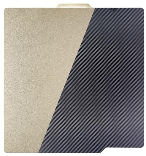 LANEKGU 257 x 257 mm doppelseitige Bauplatte für Bambu Labs, glatte PET + strukturierte PEI-Federstahlplatten-Druckbettplattform für Bambu Lab X1C/X1/X1E/P1P/P1S/A1