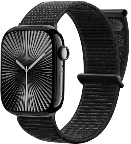 Nylon Strap Compatible with Apple Watch Strap Ultra 3/2/1 49mm 46mm 45mm 44mm 42mm(Series 3 2 1) Women Men, Soft Elastic Sport Replacement Watch Bands for iWatch Series 11 10 9 SE 8 7 6 5 4