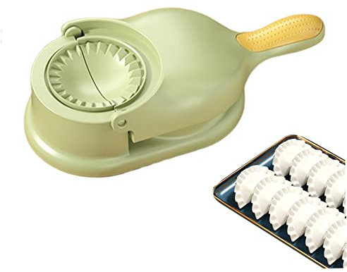 Dumpling Maker 2 in 1 Dough Press Set Dumpling Skin Maker Dumpling Mould Kitchen Gadget Green, Dumpling Skin Maker