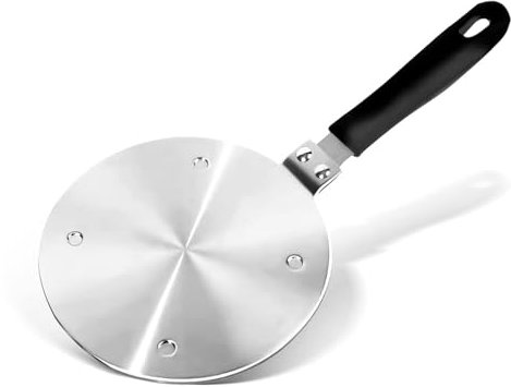 Diffuseur de chaleur en acier inoxydable avec plaque d'adaptation à induction et poignée amovible