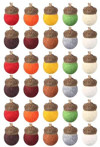 De Borlas De Fieltro - Decoraciones De Otoño Rústicas para El