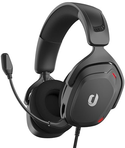 Casque Gaming pour PS5 PS4 Xbox Series X|S One pc,Casque Gamer Filaire avec Prise Jack 3,5 mm avec Microphone antibruit pour Ordinateur Portable et Mac,Noir