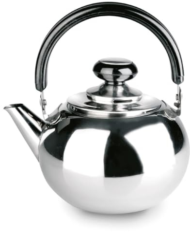 levitantes Cafetera pava de inox 1,5L con filtro, perfecta para preparar café, infusiones y calentar agua.