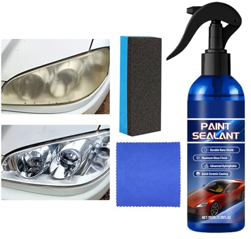 Recubrimiento Cerámico en Spray para Coche - Spray De Cera Cerámica Hidrofóbica,Agente de Pulido Sin Agua con Brillo y Protección UV Restaurador para Mujeres y Hombres Todas las