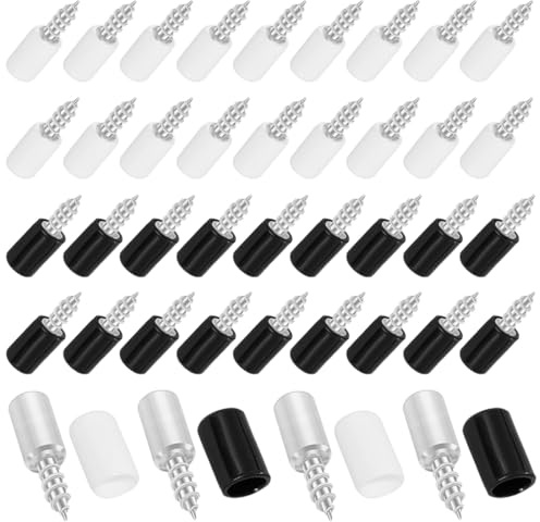 THQAE 40 Pcs reggimensola legno, Perni di Supporti per Mensole, Staffe per Mensole con Manicotto in Gomma, Reggimensola Pioli Staffe in Acciaio Massiccio Supporti Tasselli per Ripiani Legno staffe