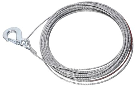 Alide 4mm X 12m Winch Wire Rope Stainless Steel High Strength Durable Rustproof Versatile Winch Extension Rope