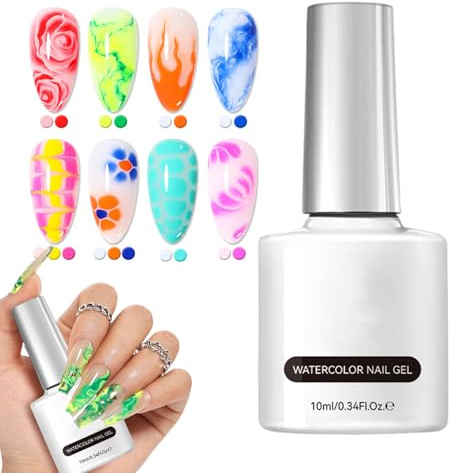 Yonuaret Gel per unghie,10 ml Prodotti di bellezza trasparenti,Vernice gel di inchiostro | Per la cura Artigianato Arte Salone di Nozze Partito Viaggio Estate
