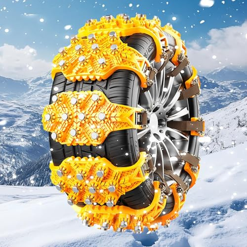 Ghygetrich Fascette da Neve, Catene da Neve Universali Catene da Neve Catene Neve Catene Auto Neve Catene da Neve Universali 8pcs Black