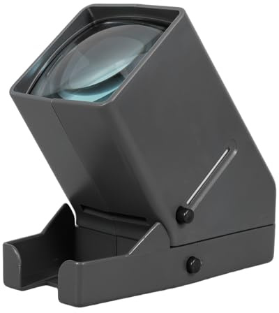 VILLFUL Slide Projector with 3X Magnification - Retro Battery Powered Viewer Fits 35mm Film Negative and 2x2inch Slides - Negative Magnifier for Old Photo Viewing and Classic Film Collections