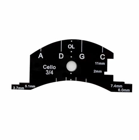 Violín violonchelo puente herramienta multifuncional 4/4 3/4 1/2 puentes reparación molde viola referencia diapasón, piezas de violín(Cello 3-4)