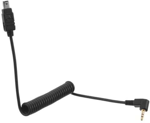 IDEANATEGRATE Coiled Shutter Release Cable with L-shaped Connector Precise Remote Trigger for Night Macro Timed Photography
