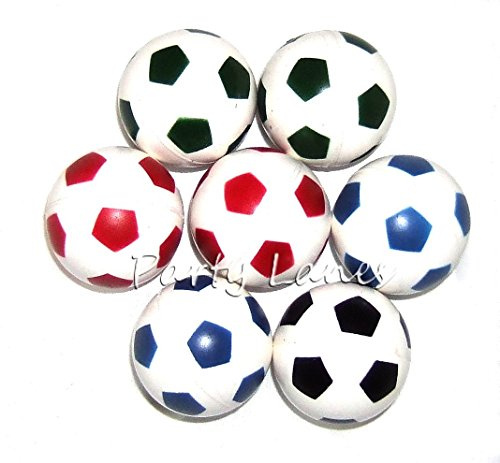 10 x Bouncy Footballs - Boys Party Bag Fillers