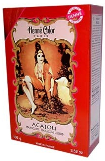Henna Färbepulver Mahagoni Acajou 100g von Dragonspice Naturwaren