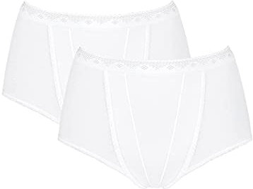 Sloggi Women's Maxi 2 Pack Control Knickers, White, 20 UK