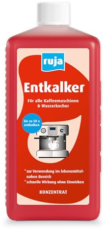 ruja Entkalker 1 Liter | für Kaffeemaschinen, Wasserkocher, Töpfe, Vollautomaten | Konzentrat; sehr sparsam und umweltverträglich